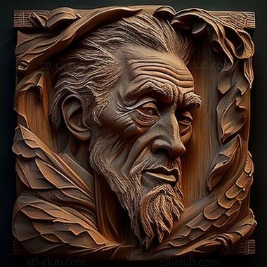 3D model Guy Arthur Wiggins American artist (STL)